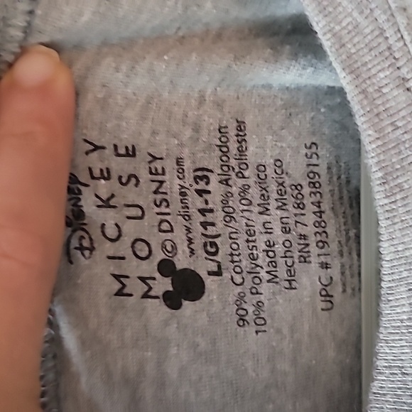 Disney  Mickey Mouse COOL Peace Gray Tshirt - Picture 2 of 3